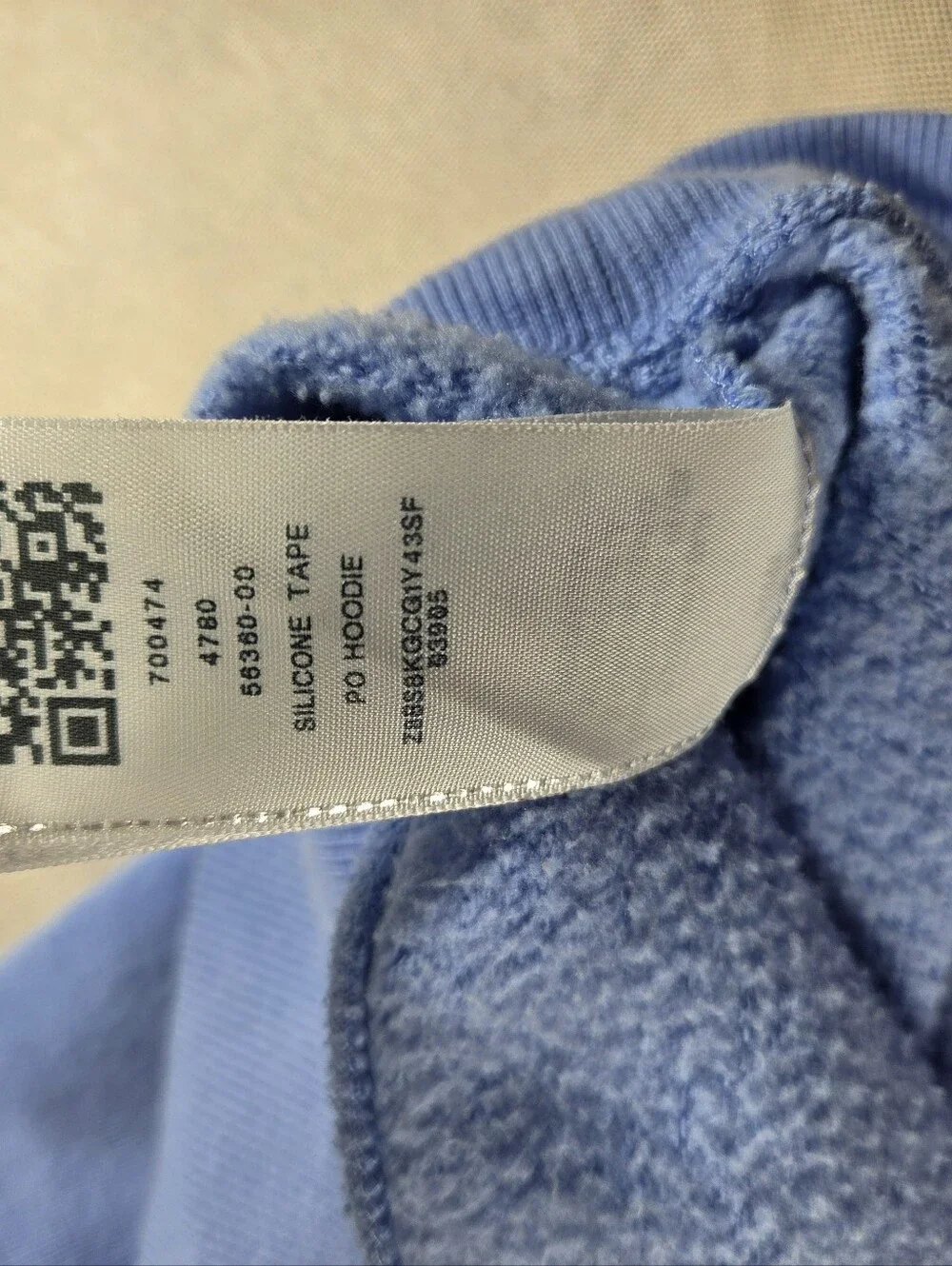 True Religion Logo Tape Pullover Hoodie Blue Medium Graphic Sweatshirt